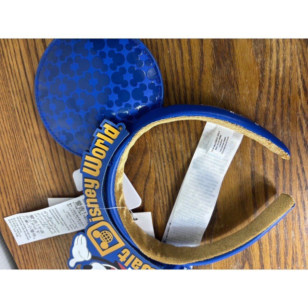 Walt Disney‎ World Mickey Mouse Ears Headband Blue Parks Souvenir NEW - Picture 3 of 4